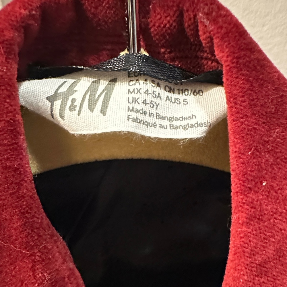 H&M Deep Red Velvet Jacket - Picture 2 of 4